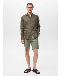 Mango - Slim-Fit-Hemd Aus 100% Leinen - Lyst