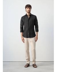 Mango - 100% Linen Slim-Fit Shirt - Lyst