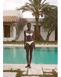 Mango - Textured Underwired Bikini Top - Lyst