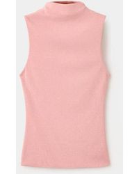 Mango - Fitted Fine-Knit Top - Lyst