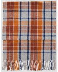 Mango - Check Scarf With Fringed Ends - Lyst