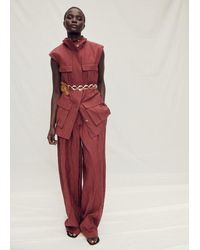 Mango - Wide-Leg Suit Trousers With A Creased Effect - Lyst