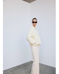 Mango - Quilted Bomber Jacket - Lyst