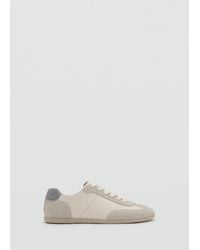 Mango - Combined Leather Sneaker - Lyst