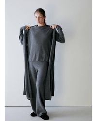 Mango - 100% Cashmere Long Cardigan With Design - Lyst