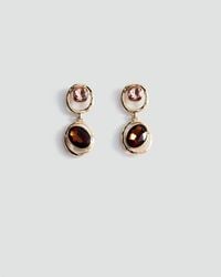 Mango - Pendant Crystals Earrings - Lyst