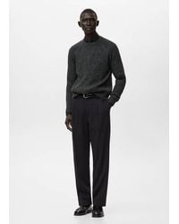 Mango - Wool-Blend Rib-Knit Sweater - Lyst