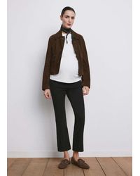 Mango - Maternity Flared Cropped Jeans - Lyst