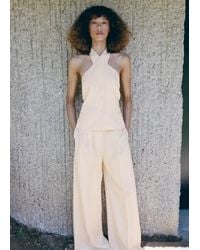 Mango - Double-Breasted Linen Waistcoat - Lyst