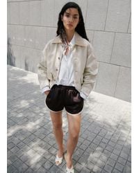 Mango - Denim Parka With Contrasting Collar - Lyst