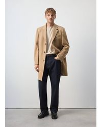 Mango - Long Wool Coat - Lyst