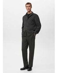 Mango - Flannel Joggers With Drawstring - Lyst