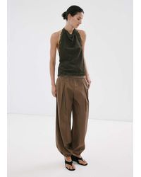 Mango - Lace Halter Neck Top - Lyst