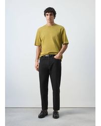 Mango - Heavy Weight Relaxed Fit T-Shirt - Lyst