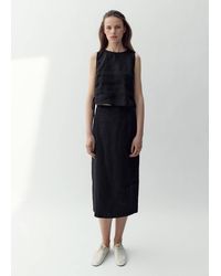 Mango - Linen Top With Ties - Lyst