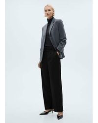 Mango - Pleated Straight-Fit Trousers - Lyst