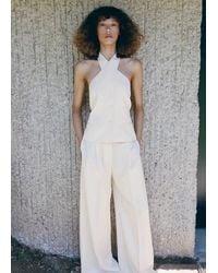 Mango - Double-Breasted Linen Waistcoat - Lyst