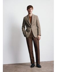 Mango - Balli Il Lanificio Slim Fit Wool Blend Blazer - Lyst