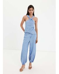 Mango - High-Waisted Baggy Jeans - Lyst