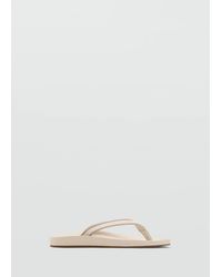 Mango - Sandali Mare Fasce Bianco - Lyst