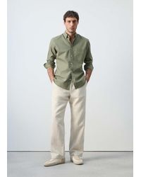Mango - Oxford Shirt, Regular Fit, 100% Cotton, Striped - Lyst