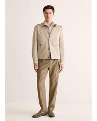 Mango - Cotton-Silk Jacket With Buttons - Lyst