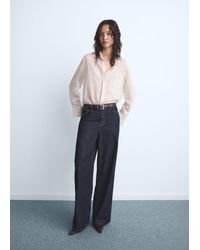 Mango - Wideleg Mid-Rise Jeans - Lyst