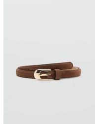 Mango - 100% Bovine Leather Belt - Lyst