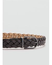 Mango - 100% Braided Leather Belt - Lyst