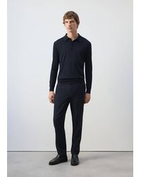 Mango - Slim-Fit Trousers With Elastic Waist - Lyst