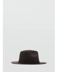 Mango - Cappello 100% Lana Cioccolato - Lyst