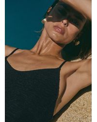 Mango - Doppelte Creolen Mit Textur - Lyst