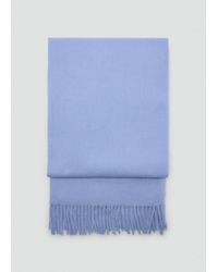 Mango - Fringed Edge Scarf - Lyst