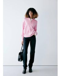 Mango - Striped Sweater With Perkins Neck - Lyst