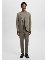 Mango - Stretch Fabric Super Slim-Fit Suit Trousers - Lyst