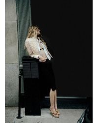 Mango - Jacquard Jacket With Frogging Detail - Lyst