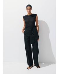 Mango - Bow Straight Trousers - Lyst