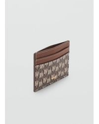 Mango - Card Holder With Printed Logo - Lyst