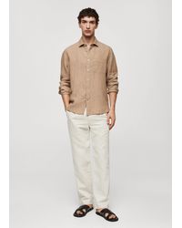 Mango - Classic Fit 100% Linen Shirt - Lyst