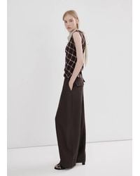 Mango - Mid-Rise Lyocell Trousers - Lyst