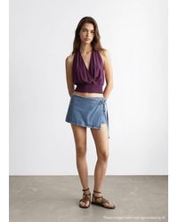 MANGO TEEN - Draped Halter Top - Lyst