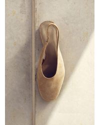 Mango - Block Heel Leather Shoes - Lyst