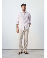 Mango - Regular-Fit 100% Linen Shirt - Lyst