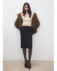 Mango - Short-Sleeved Lurex Sweater - Lyst