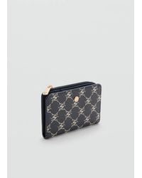 Mango - Medium Wallet With Logo Print - Lyst