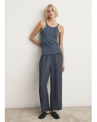 Mango - Cotton Top With Fine Straps - Lyst