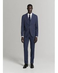 Mango - Stretch Fabric Super Slim-Fit Suit Trousers - Lyst
