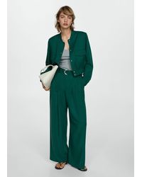 Mango - Lyocell Trousers With Belt - Lyst