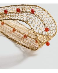 Mango - Crystal Choker Necklace - Lyst