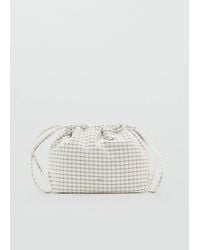 Mango - Checked Cotton Wash Bag - Lyst